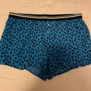 blue cheetah print arie shorts
